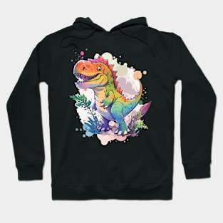 Watercolor T-Rex Hoodie